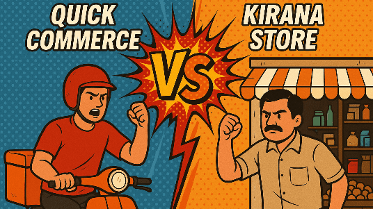 Q-Com V/S Kirana Stores